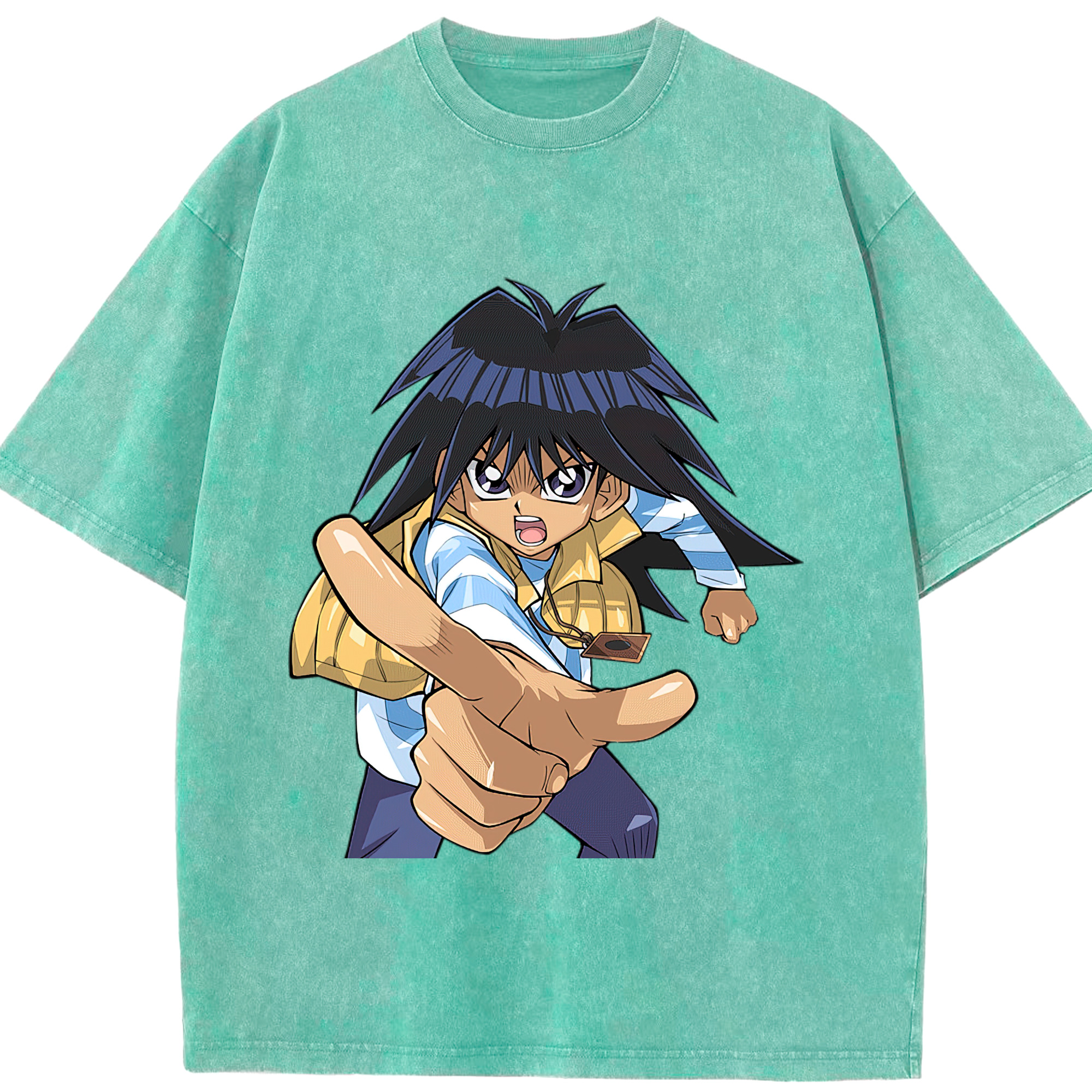 （画像用） 遊☆戯☆王 Yu-Gi-Oh! 綿100% ヴィンテージ風 半袖Tシャツ（フロントプリント）